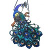 CHLOE Lighting GLORY Tiffany-style Peacock Glass Window Panel 17X25 - 3 of 4