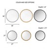 Wooakway 27" D Modern Beaded Round Wall Mirror with Metal Frame & Wood Back Panel Keyhole hanger Indoor White - 4 of 4