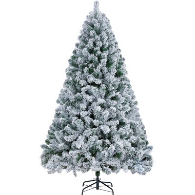 Yaheetech 4.5Ft/6Ft/7.5Ft/9Ft Frosted Artificial Christmas Tree with Foldable Stand