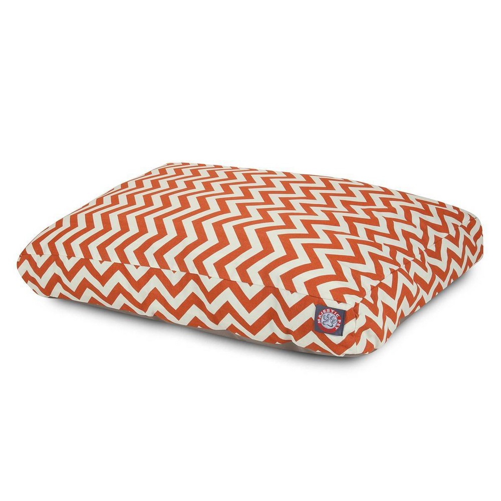 Majestic Pet Chevron Rectangle Dog Bed - Burnt Orange - Medium - M