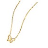 Hollywood Sensation Butterfly Pendant Necklace with Mother of Pearl Inlay 15 Inches Gold - 3 of 4