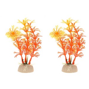 Unique Bargains Aquarium Plastic Plants for Goldfish Tank Landscape Decoration 4.72" 2 Pcs - 1 of 4