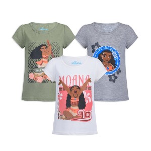 Disney Moana Girls 3 Pack Short Sleeve T-Shirts for Toddlers – Size 3T - 1 of 4