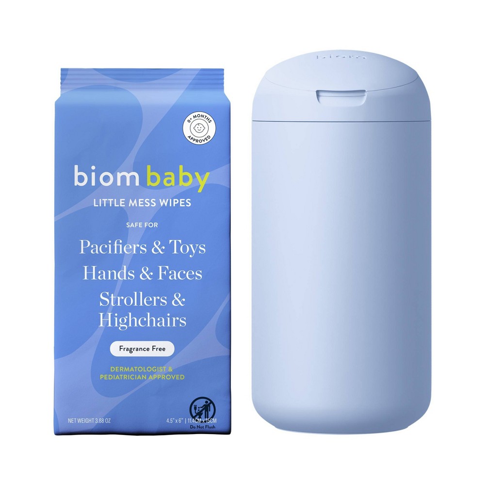Biom Baby Little Mess Hand & Pacifier Wipes Reflle Fragrance Free - 40 ct