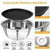 Itopfox 7-Piece Stainless Steel Mixing Bowls with Lids, Nesting Salad Bowls for Kitchen Cooking, Baking, Prepping and Serving Food, Dishwasher Safe - 3 of 4