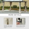 Resenkos Gazebo Pergola Privacy Panels,9.84' x 11.8' Gazebo Sidewall Set with Hooks/C-Rings, Beige - 2 of 4