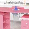 Karlhome 42.5 in. White MDF 3-Drawer Manicure Table Nail Desk with Open Side Cabinet, Doors, Electric Dust Collector - 4 of 4