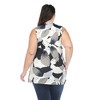 Plus Size Pleated Front Sleeveless Tunic Top - 3 of 4