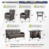 7 Pieces Outdoor Patio Furniture Set with Fire Pit Table, Rattan Wicker Sectional Swivel Rocker Chairs Sets - 2 of 4