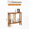 Kings Brand Furniture - Balfour Narrow Console Table with Shelves for Entryway, Hallway, Living Room, or Foyer. - 2 of 4