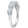 EVERLY JEWELRY | Sterling Silver 1 3/8 CT TGW Aquamarine White Topaz Fashion Ring - 2 of 4
