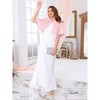 INSPIRE CHIC Women's Evening Cocktail Bow Tie Neck Bridal Wedding Elegant Faux Fur Shrug - 3 of 4