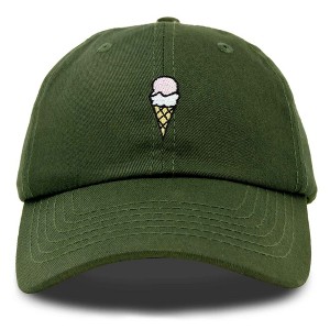 Dalix Double Scoop Ice Cream Embroidered Mens Cotton Dad Hat Baseball Cap - 1 of 4