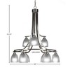 Toltec Lighting Paramount 9 - Light Chandelier in  Brushed Nickel with 5" Clear Ribbed Shade - 2 of 2