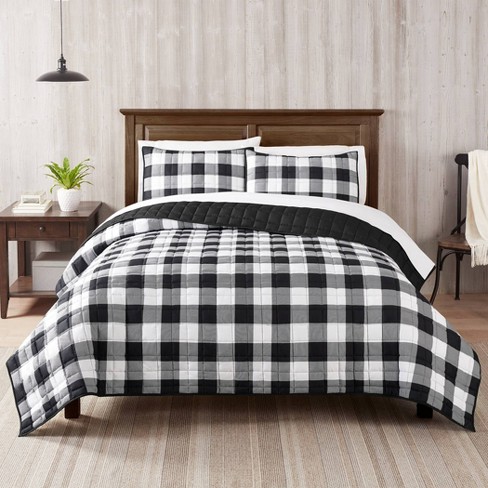 KPSheng Checkered Bedding Set 3 Pieces Plaid Duvet Cover Set