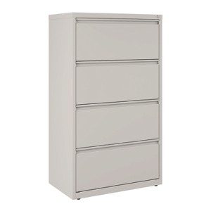 Alera Lateral File, 4 Legal/Letter-Size File Drawers, Light Gray, 30" x 18.62" x 52.5" - 1 of 1