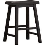 Set of 2 24" Watkins Saddle Seat Backless Counter Height Barstools - Inspire Q