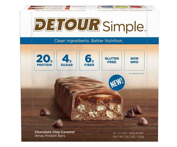 Detour Simple Bar - Chocolate Chip Caramel - 2.1oz/12pk
