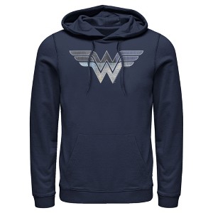 Men's Justice League Patchwork Logo Pull Over Hoodie - 1 of 3
