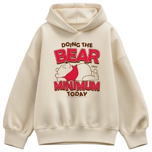Women's Winnie the Pooh Bear Minimum Today Oversized Fleece Hoodie