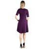 Maternity Knee Length A-Line Elbow Sleeve Dress - 24seven Comfort Apparel™ - 3 of 4