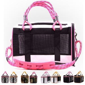 Buddy's Best Airline Approved Pet Carrier - Ventilated Mesh, Waterproof Base - 1 of 4