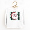 Ho Ho Ho Glitter Santa - Toddler Long Sleeve Graphic Tee - 2 of 3
