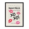 Kate & Laurel All Things Decor 18"x24" XOXO Kisses Guest Check Framed Canvas by Alli Standefer Black - 2 of 4