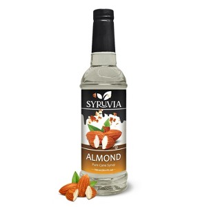 Syruvia Almond Syrup for Coffee 25.4 fl oz Premium Coffee Flavoring Syrup - 1 of 4