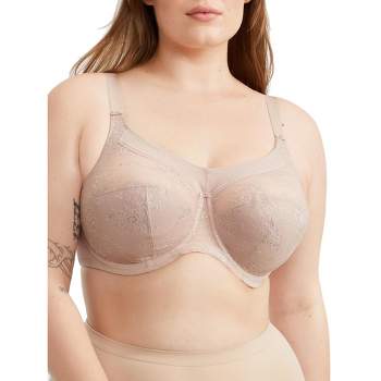 Curvy Couture Plus Cotton Luxe Unlined Wire Free Bra Natural 46h : Target