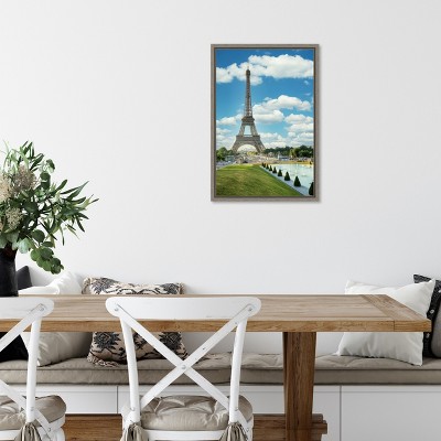 Eiffel Tower Paris Framed Canvas Print 16 x 23 inches