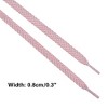 INSPIRE CHIC Reflective Dual Color Checkered Woven Flat Shoelaces 2 Pairs - 3 of 4