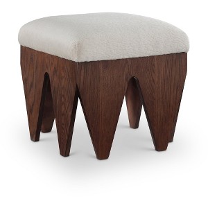 Meridian Furniture,Altair Velour Fur Fabric Bench - 1 of 4