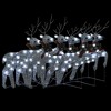 Aghana Digitals 6-Piece Silver Mesh Metal Christmas Reindeer Set with 120 LED Lights, 8 Lighting - 3 of 4