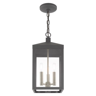 Scandinavian Gray Mini LED 3-Light Indoor/Outdoor Pendant