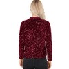 Anna-Kaci Women's Sequin Bomber Jacket with Front Zipper Closure and Ribbed Trim - 3 of 4