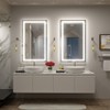 Apmir Super Bright Front & Back LED Lighted Anti-Fog Tempered Glass Bathroom/Vanity Mirror with ETL & 3-Year Warranty - 3 of 4