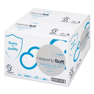 Papernet Heavenly Soft Toilet Tissue, Septic Safe, 2-Ply, White. 4.1" x 146 ft, 500 Sheets/Roll, 96 Rolls/Carton - 1 of 1