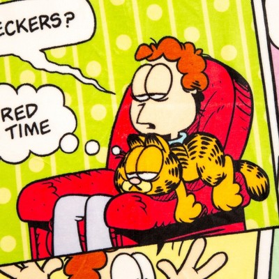 Garfield and Jon Comic Strip Panels Fleece Sherpa Throw Blanket
