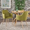 NicBex Set of 2 Dining Chair Modern Upholstered Fabric Side Chair with Wood Legs for Kitchen,Dining Room - 2 of 4