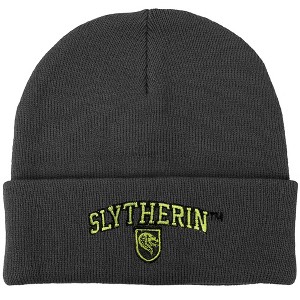 Slytherin Arch Knit Beanie for Men and Women, Charcoal - 1 of 4