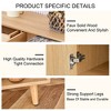 NicBex 4-Tier Shoe Cabinet with 2 Doors,Rattan Shoe Organizer with 2 Drawers for Entryway,Hallway,Living Room - 4 of 4