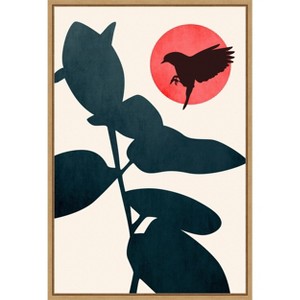 Amanti Art Japanese Bird by Eins Kubistika Framed Canvas Wall Art - 1 of 4