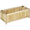 Outsunny 28'' x 12'' Foldable Raised Garden Bed, Wooden Planter Box,  Herb Garden Planter for Backyard, Patio to Grow Vegetables, Herbs, and Flowers - 4 of 4