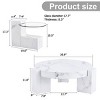 Modern Marble Grain Texture MDF Round Coffee Table With Glass Side Table,Nesting Coffee Table Set Of 2,Cozy Minimalist Coffee Table Design-Cuddlewood - 3 of 4