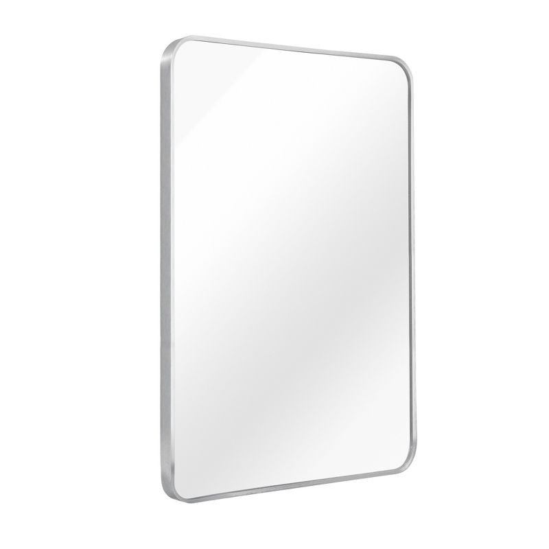Serio Metal Framed Rounded Corner Rectangular Vanity Mount Decorative Bathroom Vanity Mirrors-The Pop Home, 5 of 7