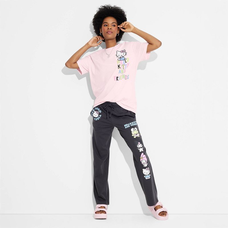 Women's Sanrio Positivity Oversized Short Sleeve Graphic T-Shirt - Pink, 3 of 5