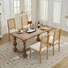 Sapphtopaz French Style Dining Chairs, Antique Painting Kitchen Chairs with Natural Hardwood Frame Dining Room Chair for Kitchen - 3 of 4