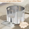 Extra Large 19.6 in. x 19.6 in. Stainless Steel Cat Litter Box with High Sided - 2 of 4