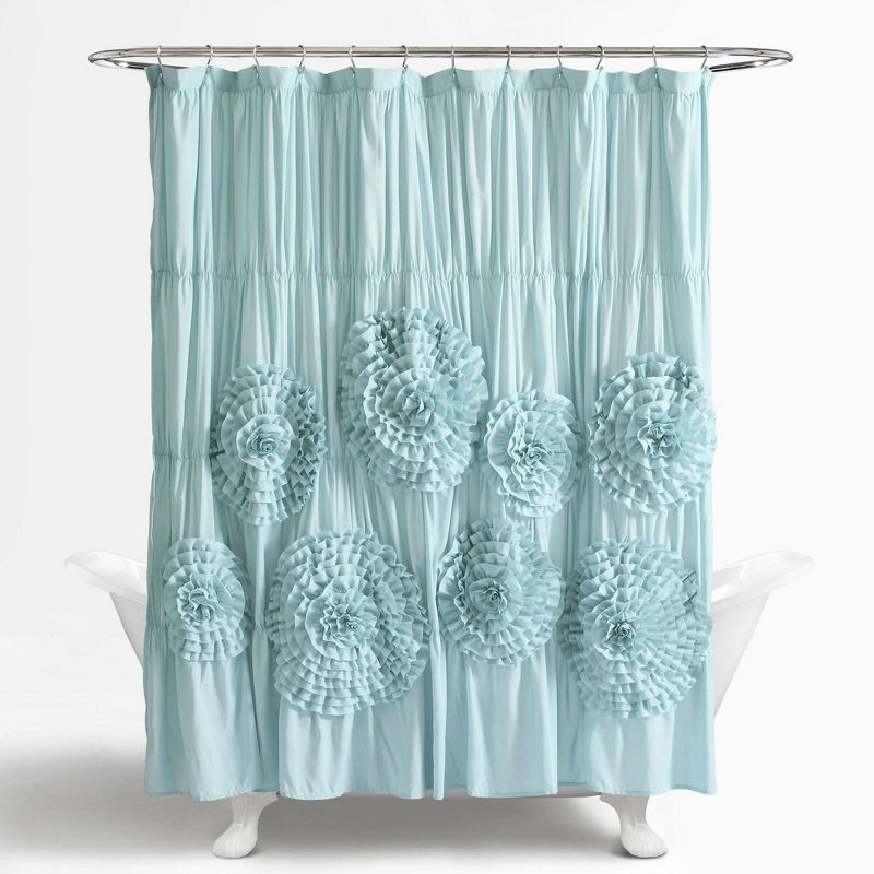 Serena Flower Texture Shower Curtain - Lush Décor, 6 of 11